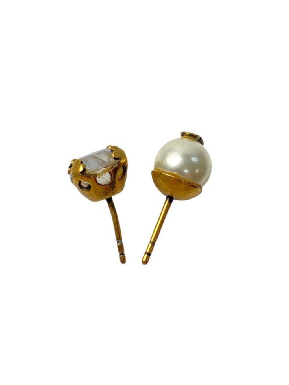 Dior Tribal Earrings Faux Pearl Bee Logo - Picture 8 of 10